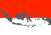 Ilustrasi - Indonesia Peta Merah Putih