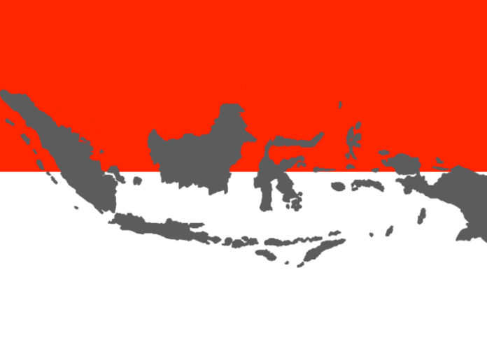 Ilustrasi - Indonesia Peta Merah Putih